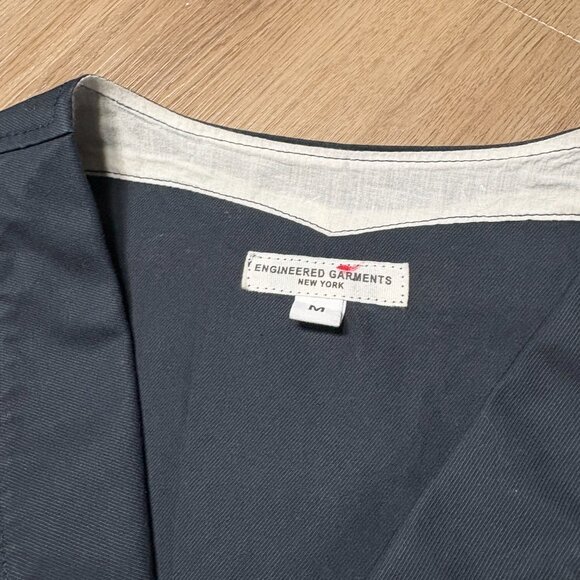 Engineered Garments cotton vest size M medium button dark gray cinch waistcoat - Picture 2 of 6